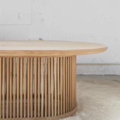 meja tamu minimalis modern kayu jati solid