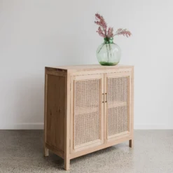 bufet kecil minimalis modern kayu jati solid