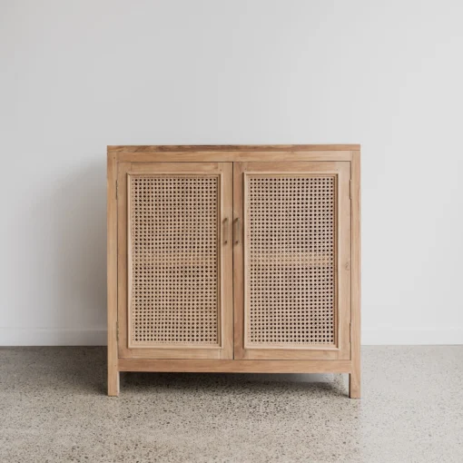 bufet kecil minimalis modern kayu jati solid