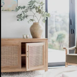 bufet rotan minimalis ruang tamu-bufet minimmalis modern-sideboard minimalis