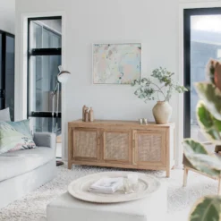 bufet rotan minimalis ruang tamu-bufet minimmalis modern-sideboard minimalis