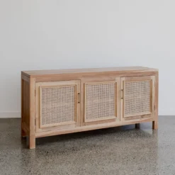 bufet rotan minimalis ruang tamu