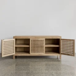 buffet minimalis ruang tamu kayu jati solid-buffet minimalis modern