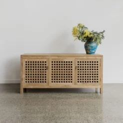 buffet minimalis ruang tamu kayu jati solid