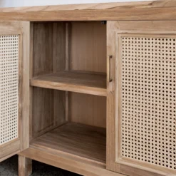 buffet rotan kayu jati scandinavian minimalis-buffet scandinavian-buffet minimalis modern