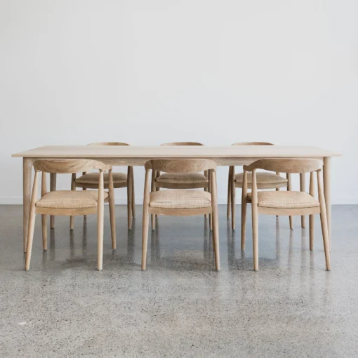 kursi makan rotan minimalis modern kayu jati