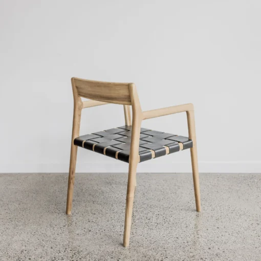 kursi makan sederhana kayu jati solid