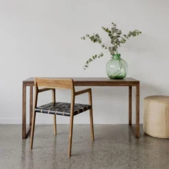 kursi makan sederhana kayu jati solid