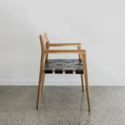 kursi makan sederhana kayu jati solid