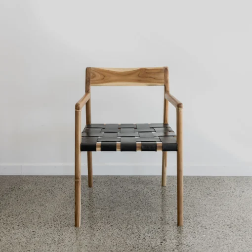kursi makan sederhana kayu jati solid