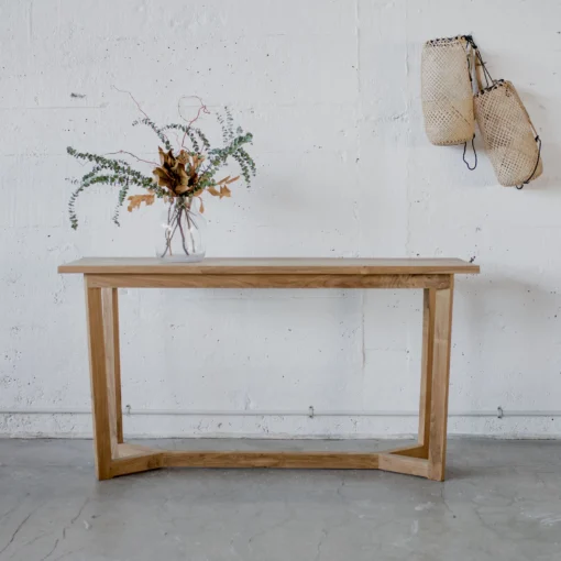 meja konsul aesthetic minimalis modern kayu jati-meja konsul minimalis modern-meja konsul kayu jati