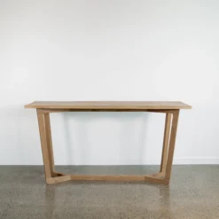 meja konsul aesthetic minimalis modern kayu jati