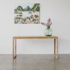 meja konsul minimalis modern kayu jati solid