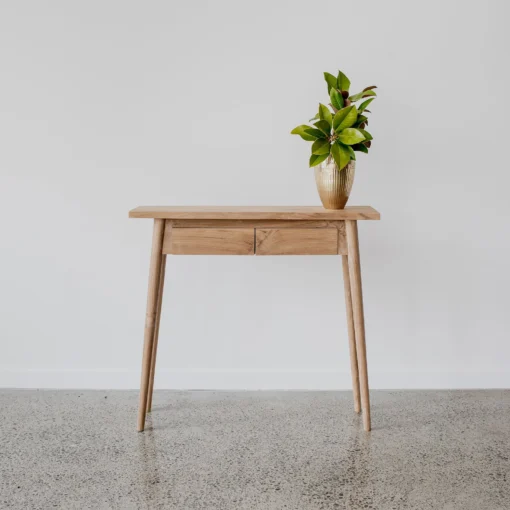 meja konsul retro minimalis modern kayu jati solid