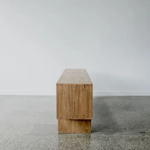 meja tv minimalis modern kayu jati solid