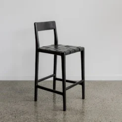 kursi bar minimalis modern scandinavian kayu jati solid