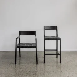 kursi bar minimalis modern scandinavian kayu jati solid