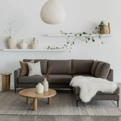 sofa l kaki besi minimalis modern