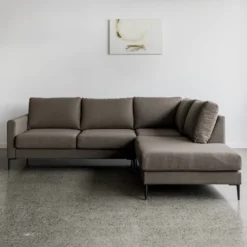 sofa l kaki besi minimalis modern