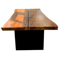 meja kayu solid minimalis modern