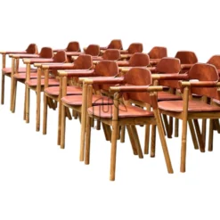 kursi restoran minimalis kombinasi kulit