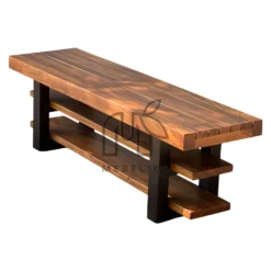 bangku rak sepatu minimalis kayu trembesi