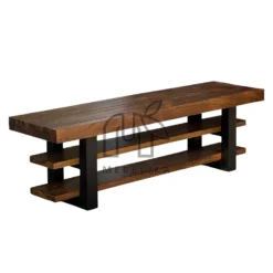 bangku rak sepatu minimalis kayu trembesi