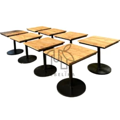meja cafe minimalis persegi kaki besi