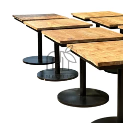 meja cafe minimalis persegi kaki besi