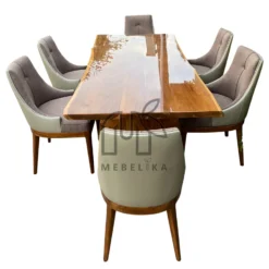 meja makan 6 kursi minimalis