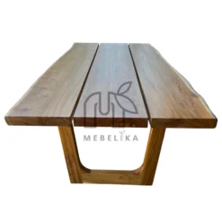 meja makan kayu jati minimalis modern