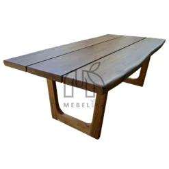 meja makan kayu jati minimalis modern