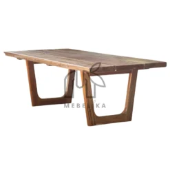 meja makan kayu jati minimalis modern